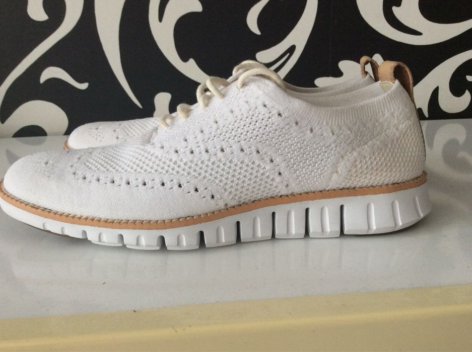 Tenisi casual Cole Haan ZERØGRAND Wingtip Oxford culoare Alba