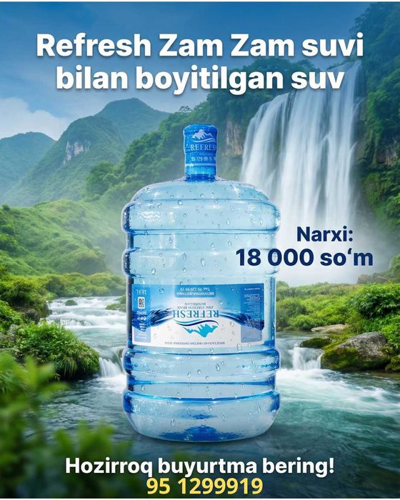 Refresh water - zam zam qo'shilgan suv