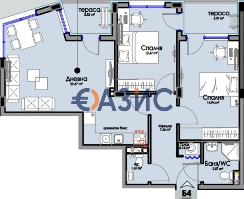 Продава се Тристаен апартамент в Бургас, Център - 104 кв.м за 1303 €/кв.м - Снимка #5