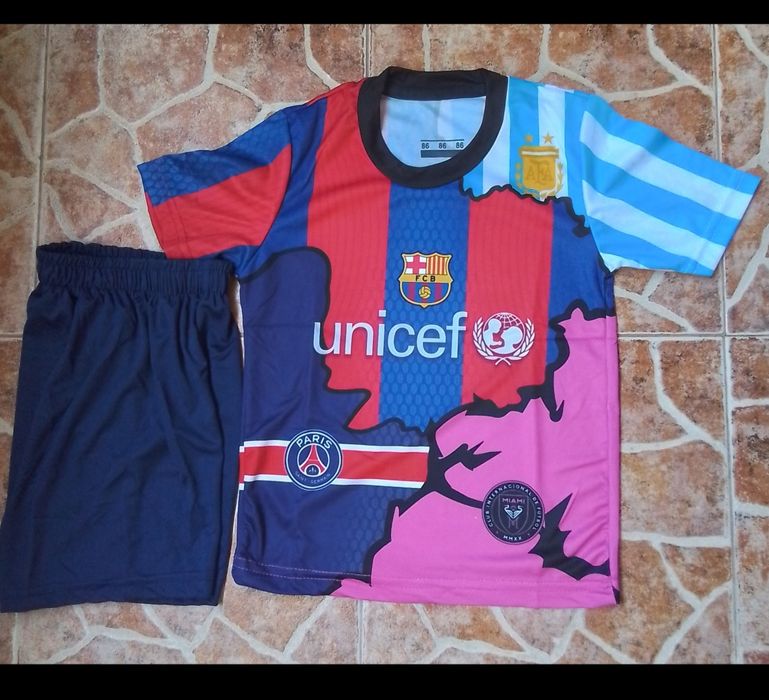 Футболни екипчета бебешка номерация MESSI CR7 Xaaland SALAH Mbape