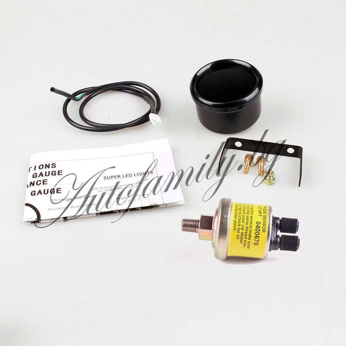 Дигитален уред за измерване налягането на маслото 12v Black Digital