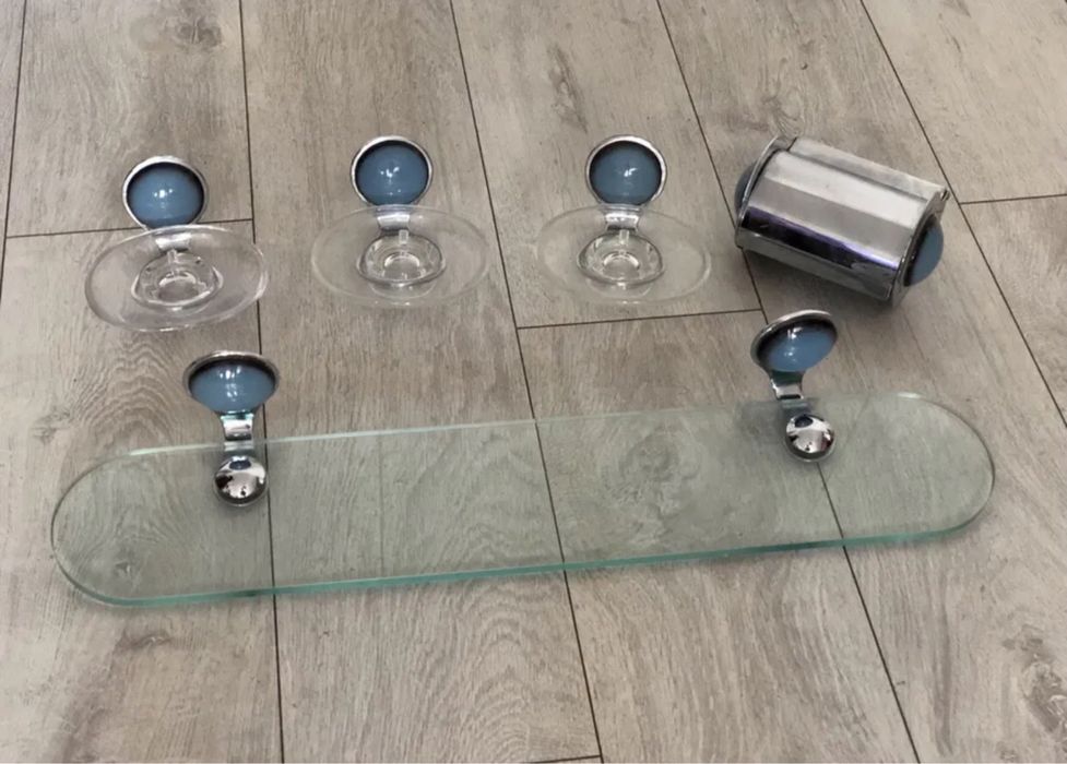 Mid century polita sertar suport baie