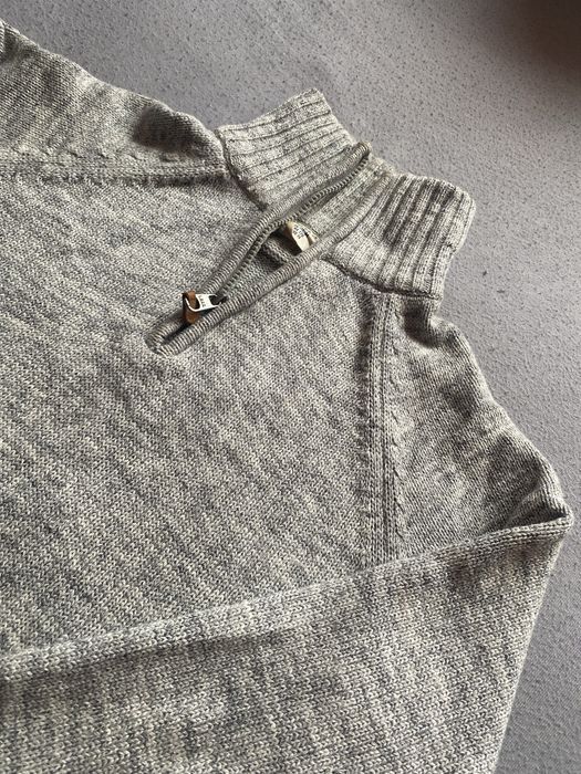 Zip up пуловер, next пуловер, бял пуловер с яка