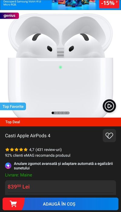 Airpods 4-GARANTIE 2 ANI