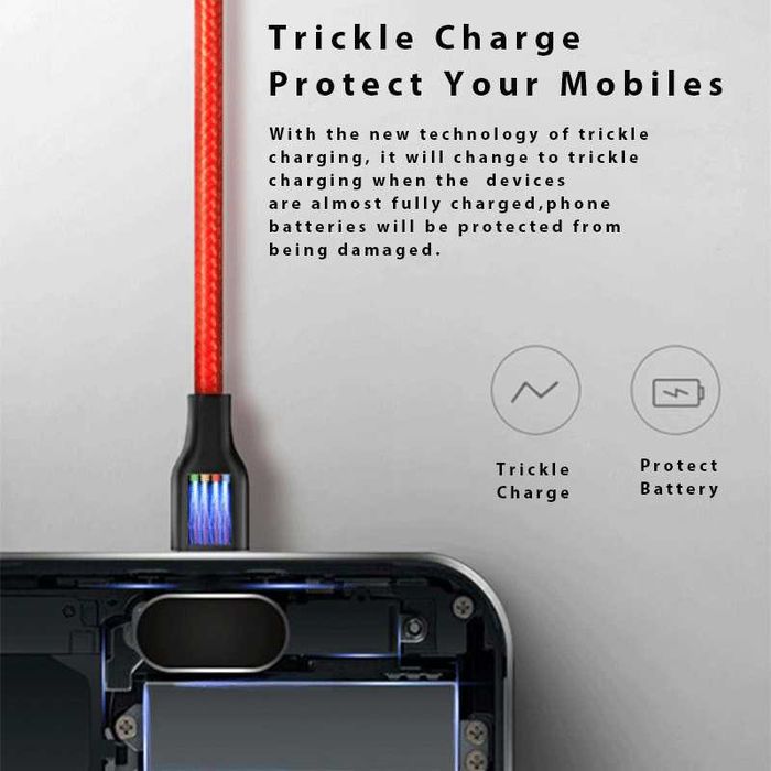 microUSB / Lightning кабел за зареждане и данни - 2м