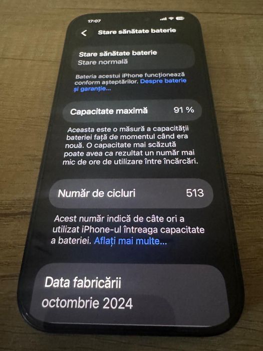 Iphone 16 pro negru 128G