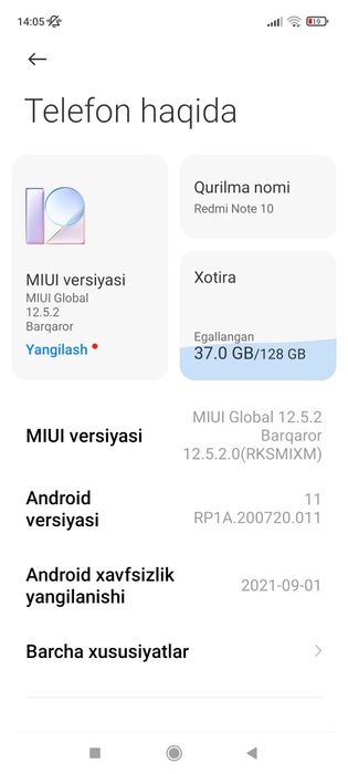 Redmi note 10 128 gb