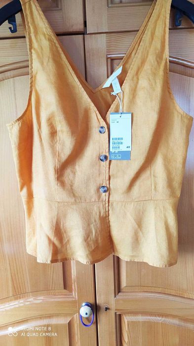 Нов потник от фин лен 100% на Ейч енд Ем , р-р 40