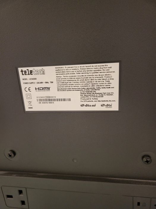 Televizor TV 4K UHD smart TeleTech 43inch 108 cm cu defect Bucuresti ...