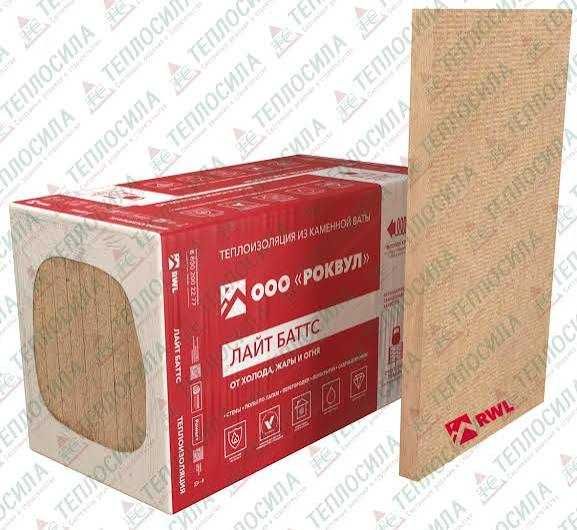 Rockwool Лайт БАТТС 1000x600x50 6 м2/пачка пл. 37 кг/м3