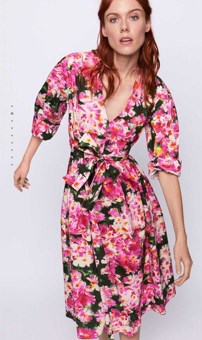 Zara флорална рокля