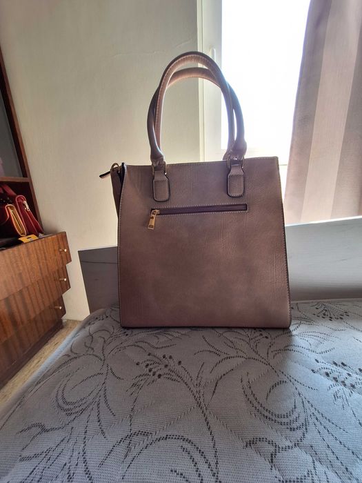 Дамска чанта с дълга дръжка, ео кожа, с няколко цвята, широко дъно