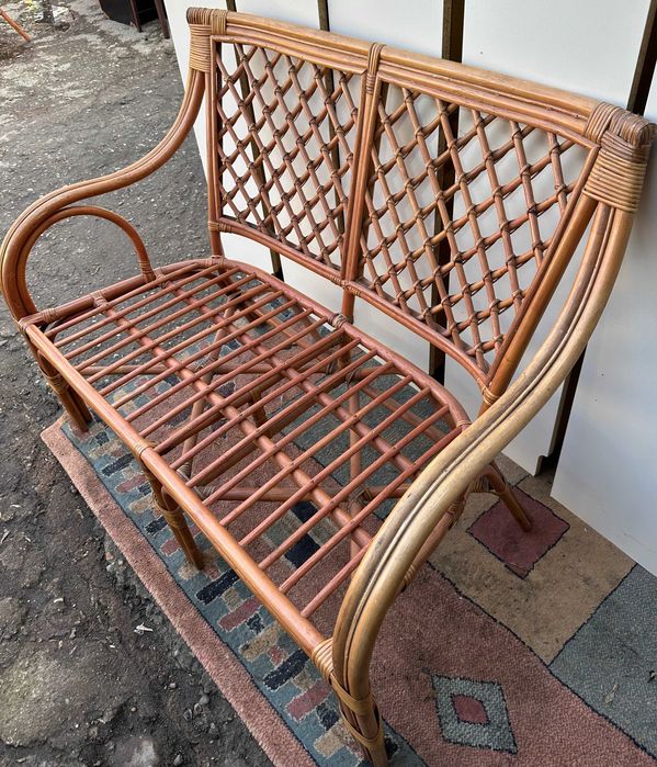 Canapea de ratan eleganta si solida; Canapea exterior/gradina/terasa