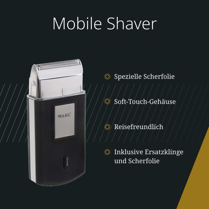 Shaver Wahl Aparat de ras electric fara fir cu husa de voiaj pentru cap si barba