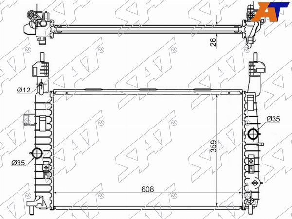 Радиатор Opel Meriva