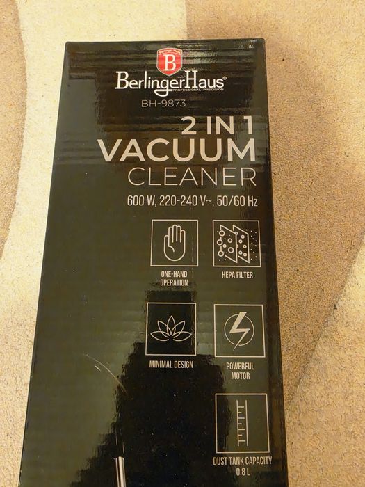 Прахосмукачка BerlingerHaus 2 in 1 Vacuum Cleaner