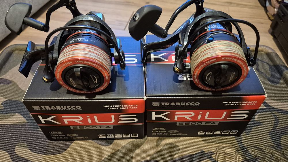 Vând 2 buc. Mulinete Trabucco Krius 5500FA