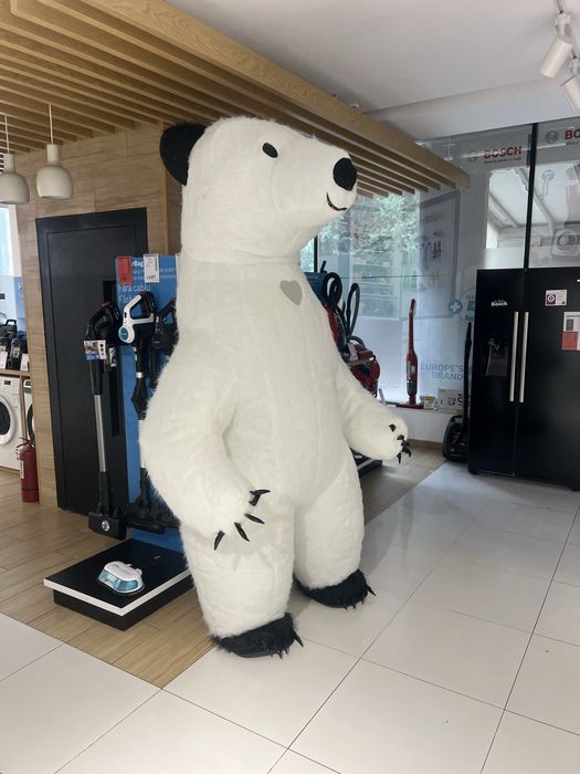 Mascota  urs gonflabil 2.60 h cu baterie si incarcator