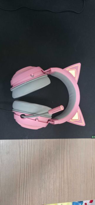 Casti gaming Razer Kraken Kitty, USB, Quartz Edition