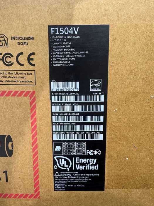 Noutbuk ASUS VivoBook 15 Intel Core i5-1334U 8/512GB 15.6" FHD IPS