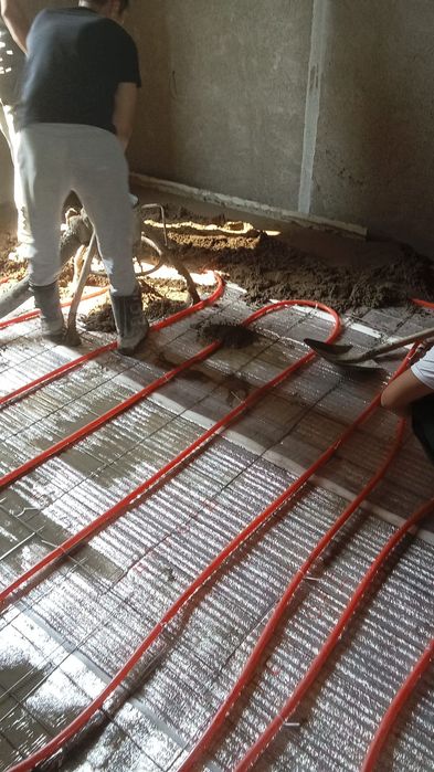 Стяжка с агрегатом