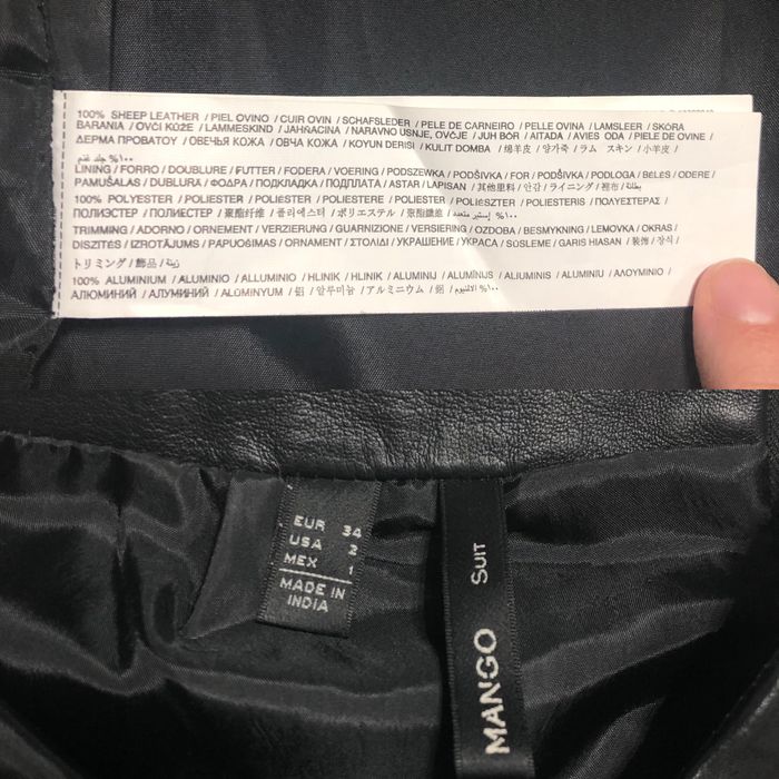 Fusta scurta din piele mango marime 34 fusta piele mango 34 fusta noua