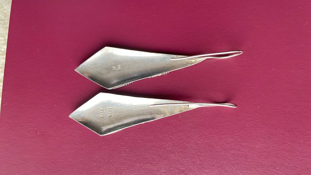 Сребърно златни обици накити