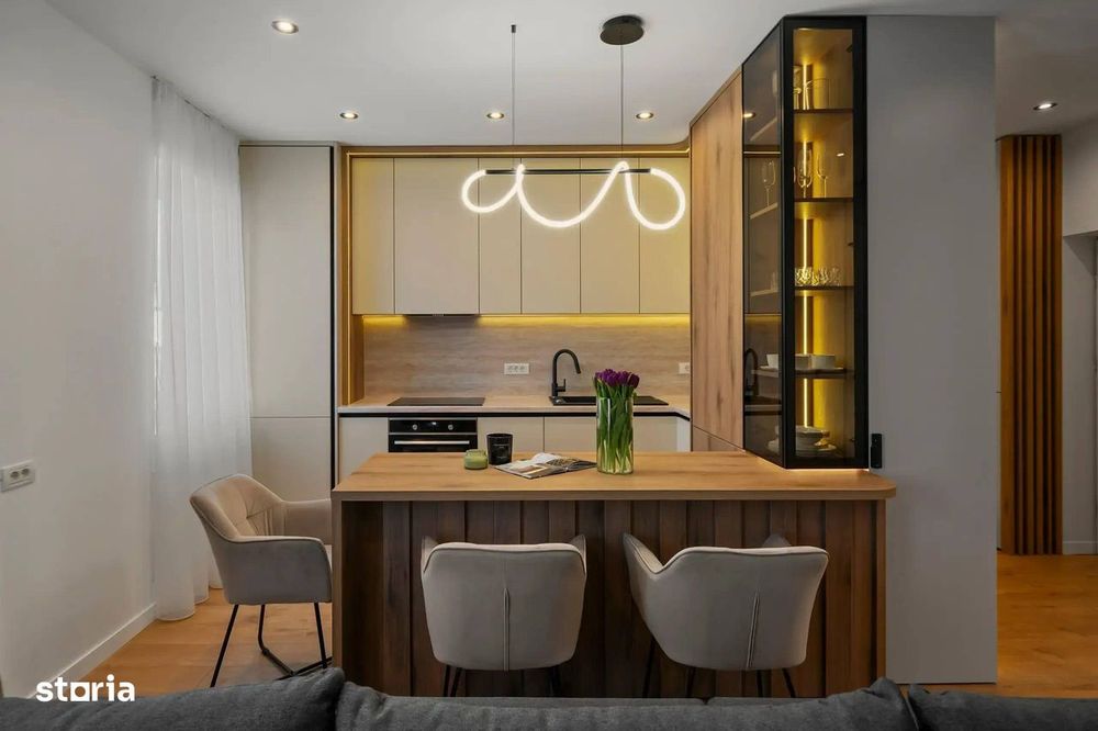 Bloc finalizat, 3 camere lux, 2 bai, laundry room + terasa 56 mp!