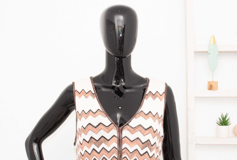 Marc Cain оригинална дамска рокля геометричен принт 5 L