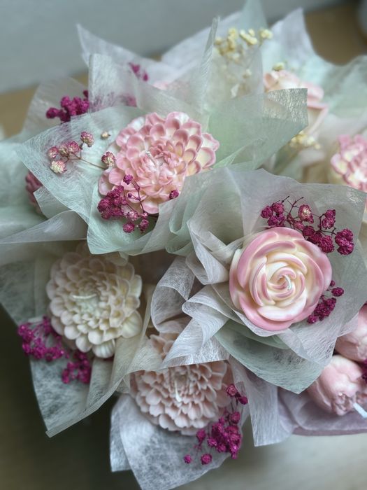 Букет-8ми март,соеви букети,подаръчета за гости