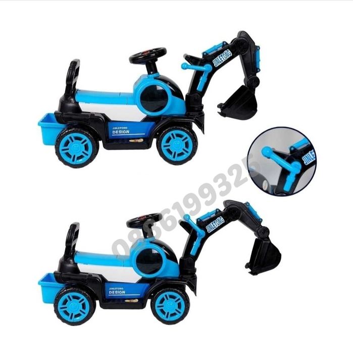 Детски Багер Кола за бутане със звук и светлини