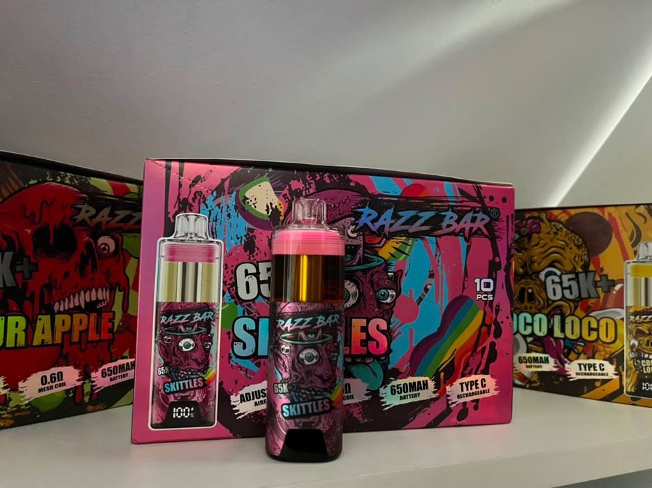 Pachet 3 buc Vape RazzBar 65k puffs reale
