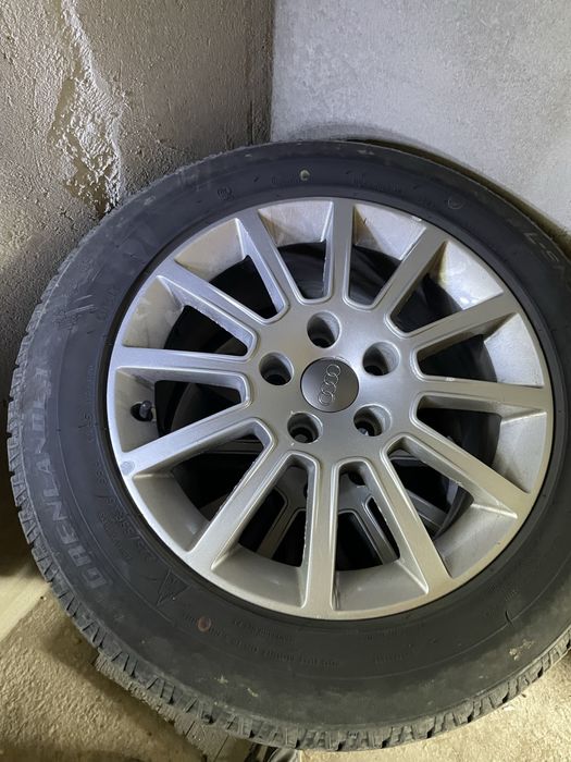 Vând sau schimb jante Audi 5x112 16’ inch cu anvelope iarna 225/55/R16