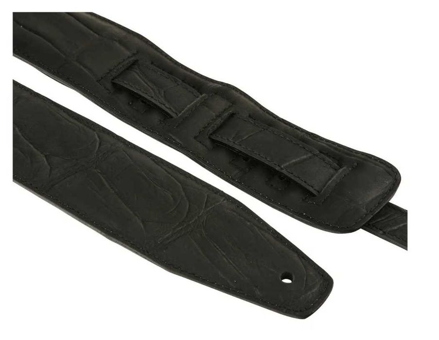 Колан за китара Bourbon Strap / Crocodile Black / Made in Spain