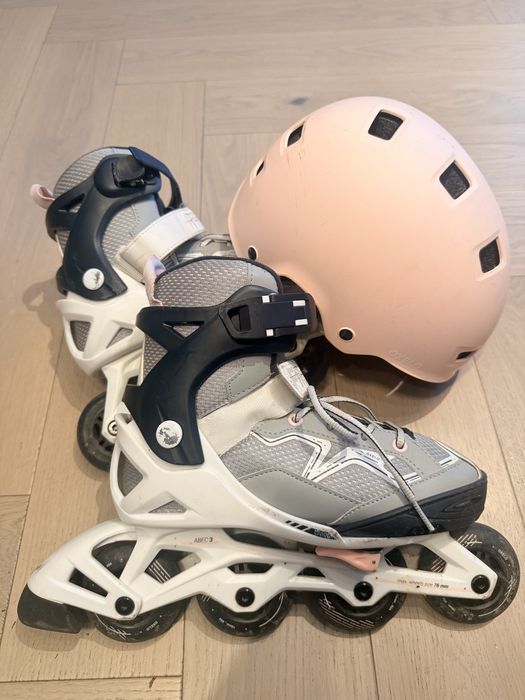 Role Oxelo Fit3 (32-35)SET cu casca