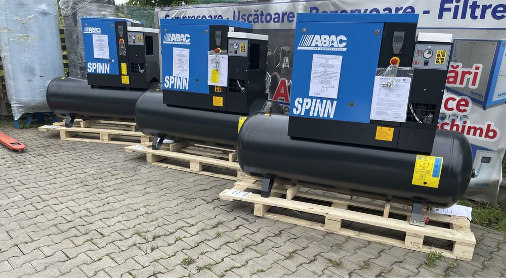 Compresor 500l cu surub +5,5kw+Uscator de aer -Complet echipat PREMIUM