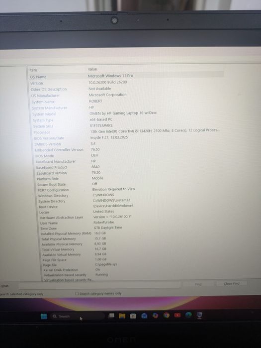 Laptop Gameing Omen 16 wd-000x
