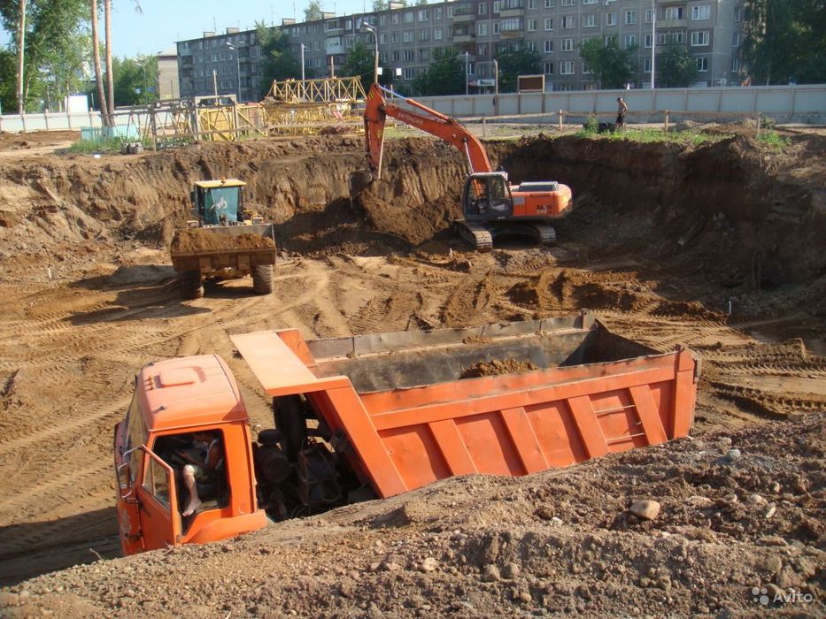Копаем катлованы выемка разработка катлована обратная засыпка