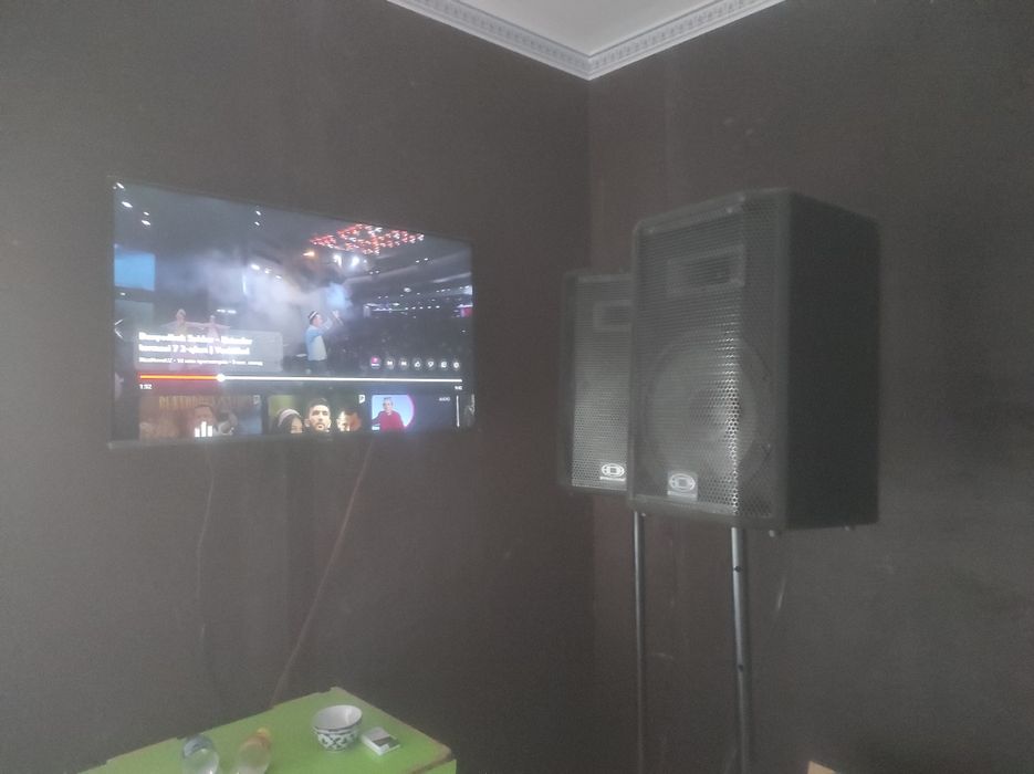 Karaoke tilvizir devan kondisanermikrafon