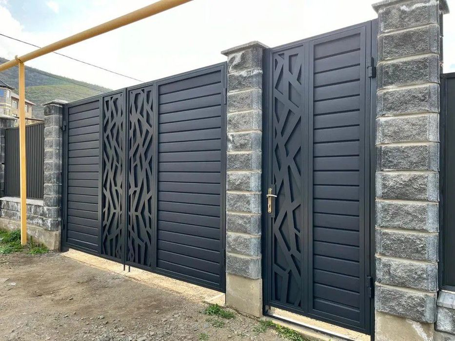 Сварщик, навес, ворота автоматика