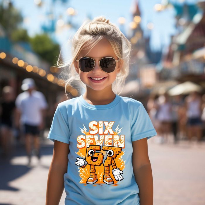 Детска тениска с meme 6 7 Six Seven