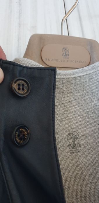 Brunello Cucinelli Leather Jacket НОВО! ОРИГИНАЛ! Мъжко Яке Ест. кожа!