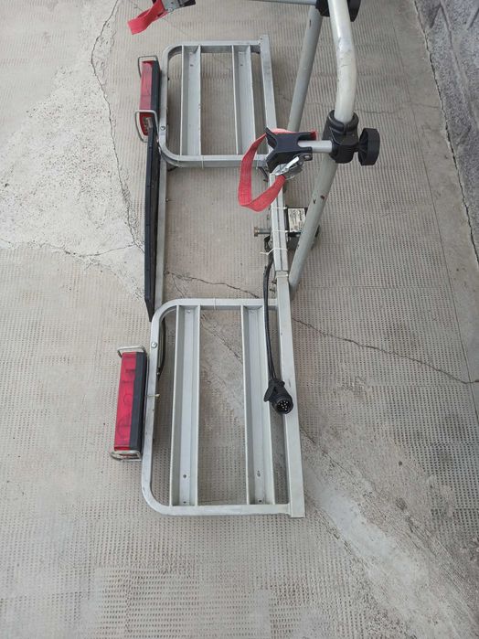 Suport 2 biciclete pe cârlig EUFAB Bike Two (Germania) - Aluminiu, Instalație Nouă