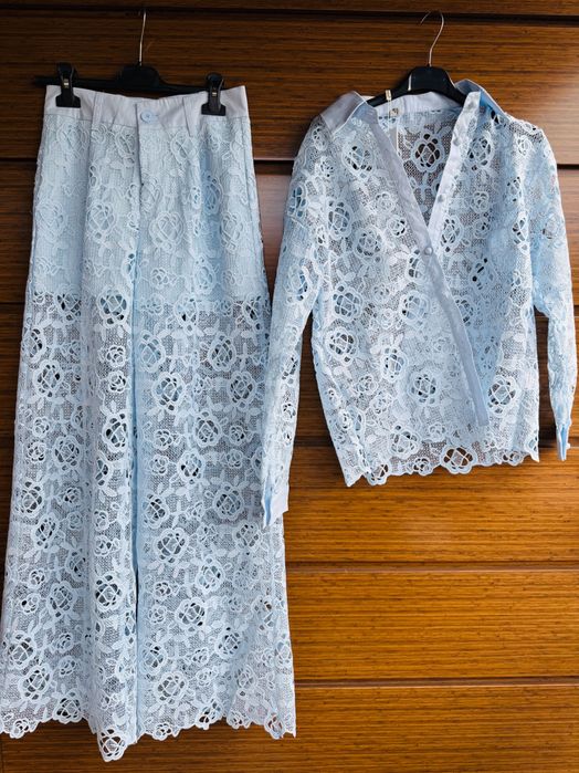 Сет костюм риза и панталон от дантела