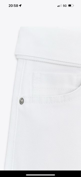 Бели дънки С размер ZARA с етикет