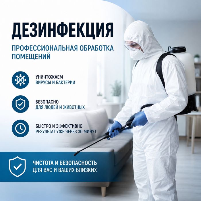 Дезинфекция / Дизинфекция / обработка Помещений / Шымкент