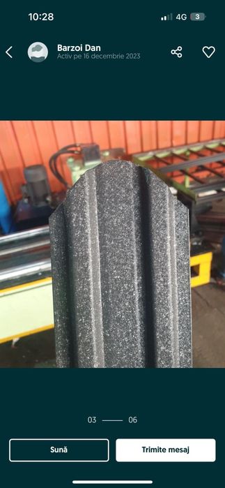 Vand sipca metalica, gri mat și maro mat 0.5 gr