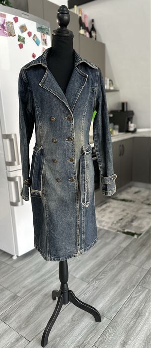 Jacheta din denim lunga