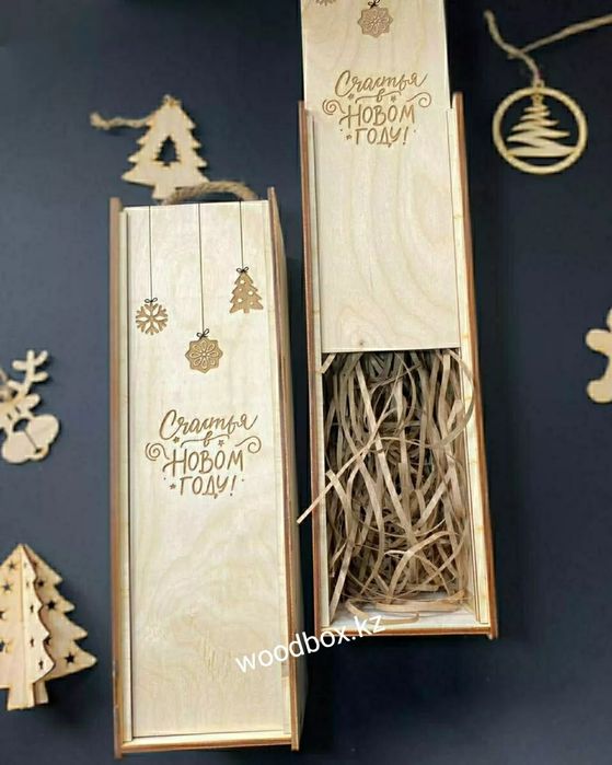 Деревянные корзинки, ящики, коробки