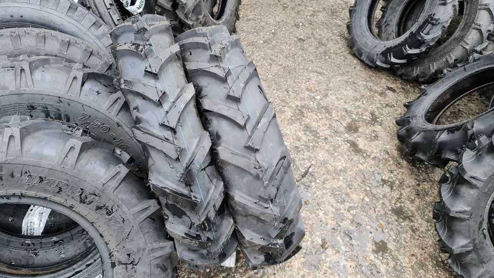 Anvelope noi 7.50-16 BKT tractiune 8 pliuri cauciucuri motocultor